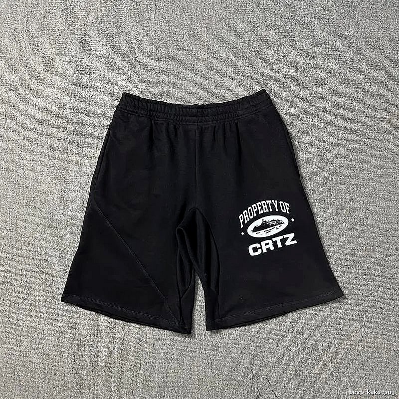 Corteiz trendy black shorts