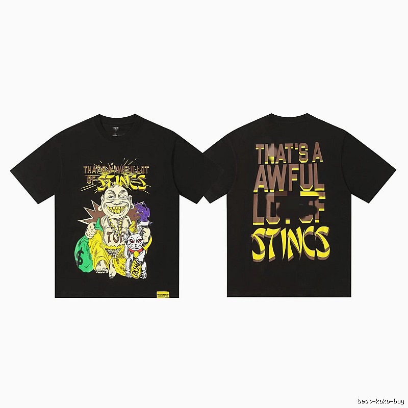 COUGH SYRUP Fortune Maitreya Street Style Black T-Shirt