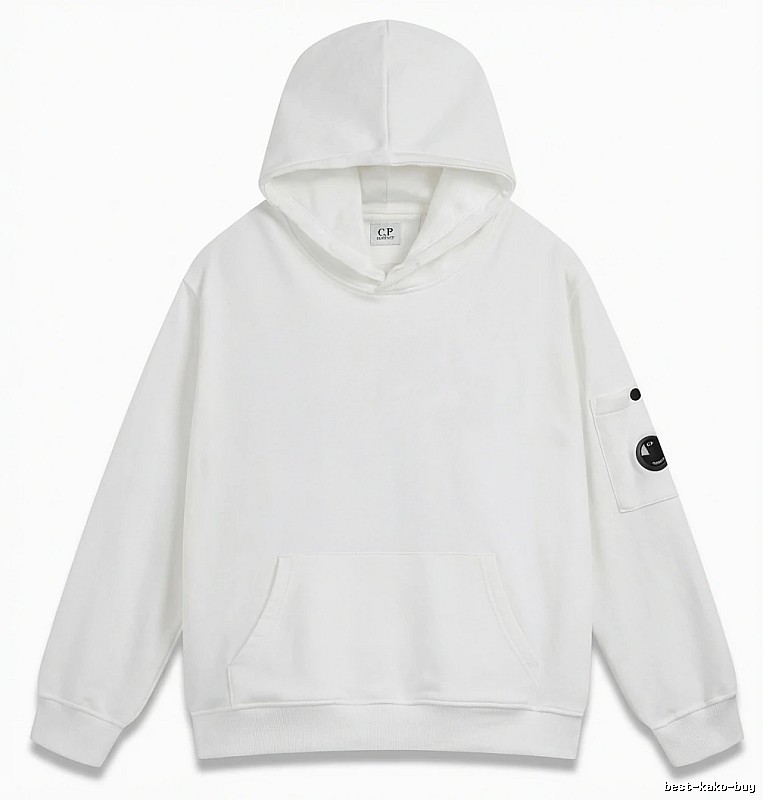 C.P. minimalist style white hoodie