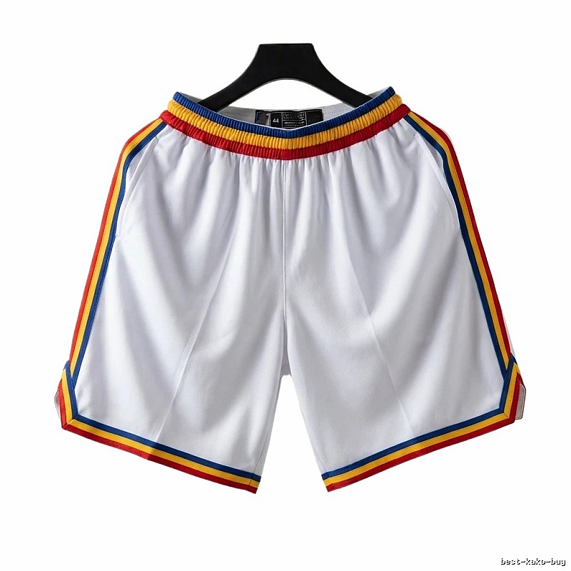 Curry series retro-style white shorts