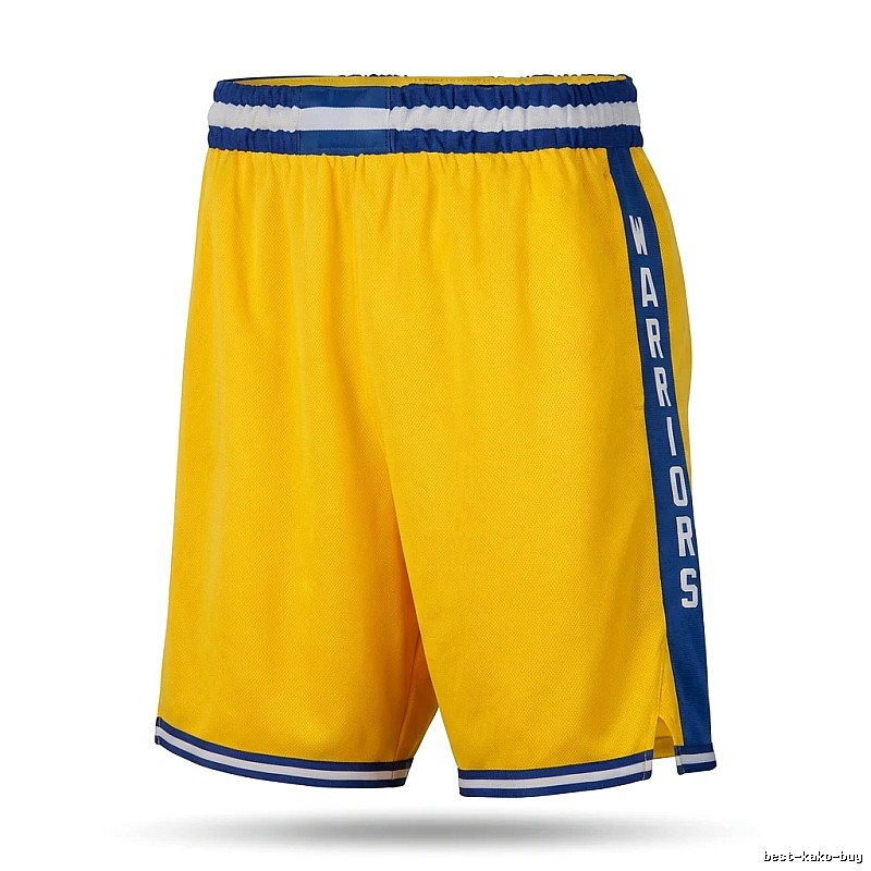 Curry's yellow sports shorts of the Golden State Warriors.