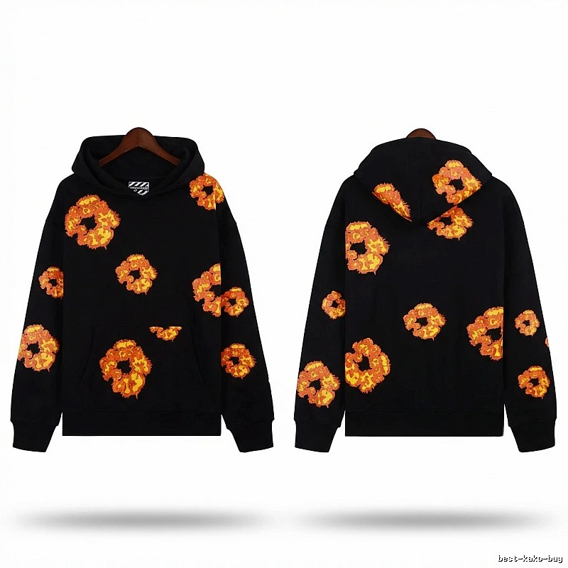 DENIM TEARS Flame Wind Black Sweatshirt