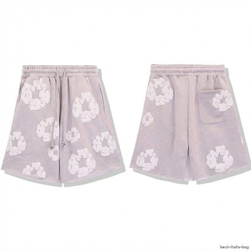 DENIM TEARS Printed Retro Style Shorts