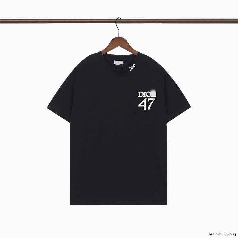 Dior 47 Collection Minimalist Style Black T-Shirt