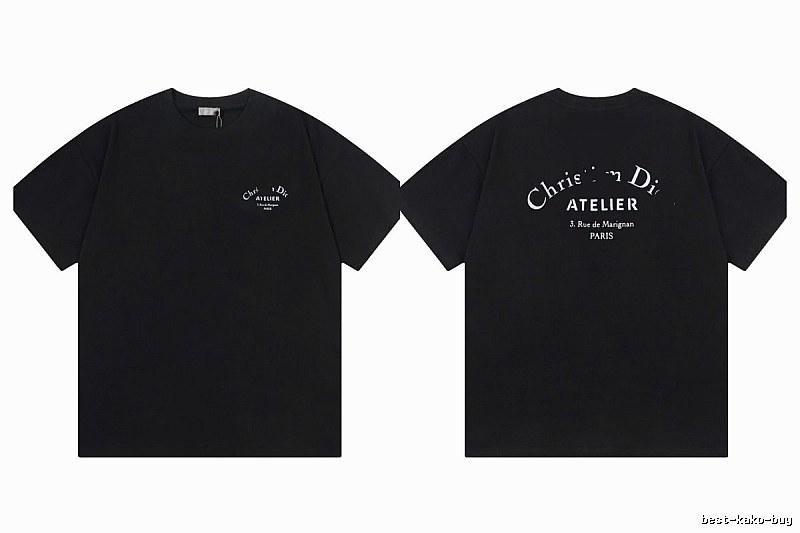 Dior Atelier Minimalist Style Black Short-sleeve T-shirt