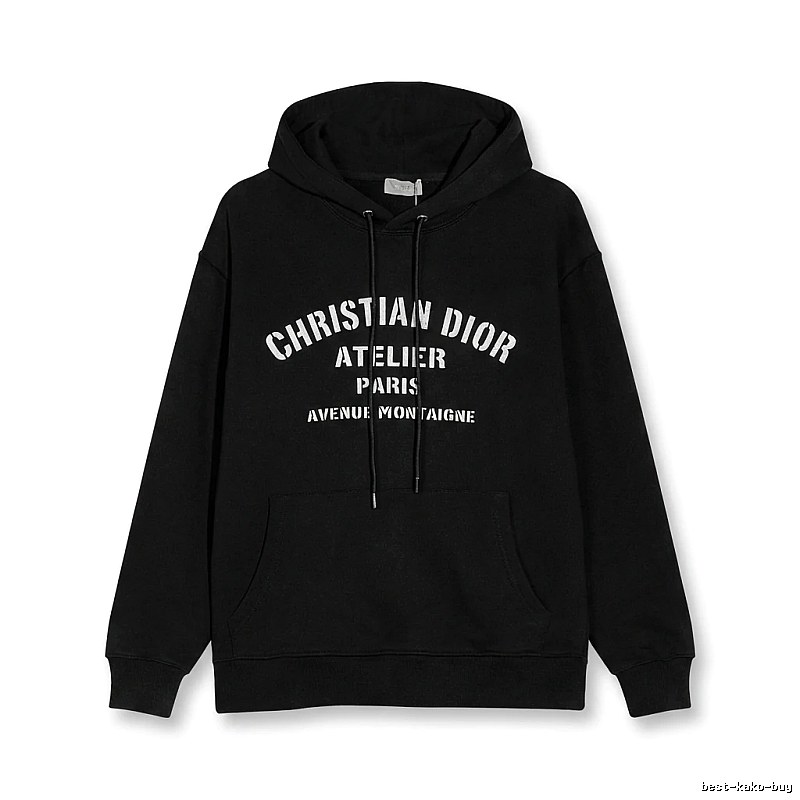 Dior Atelier Simple Style Black Sweatshirt