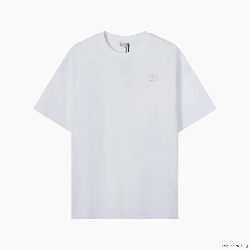 Dior CD Embroidered Minimalist Style White T-Shirt