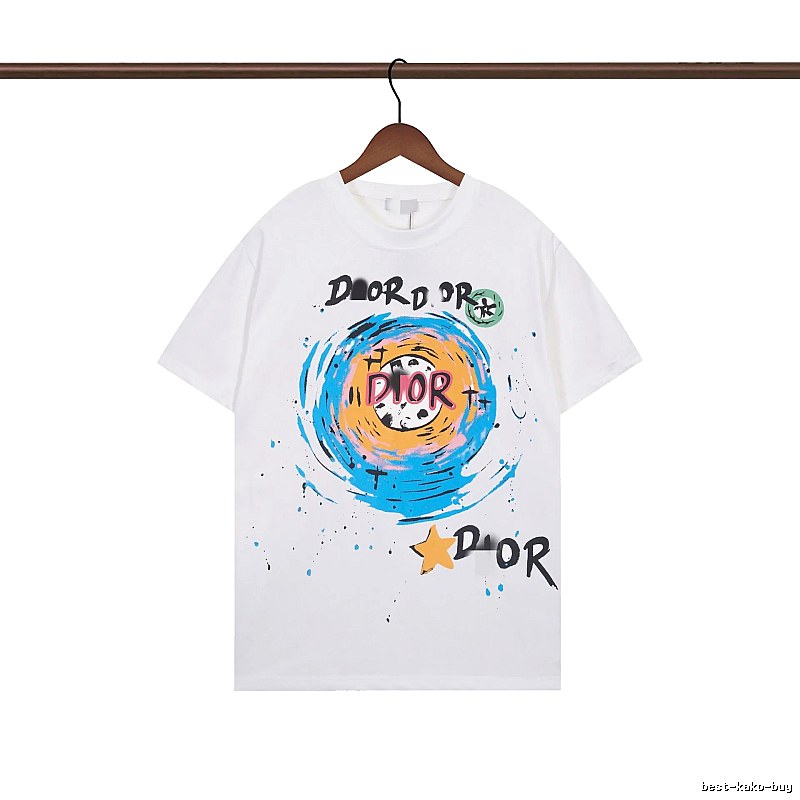Dior Graffiti Trend Style White Short-sleeve T-shirt