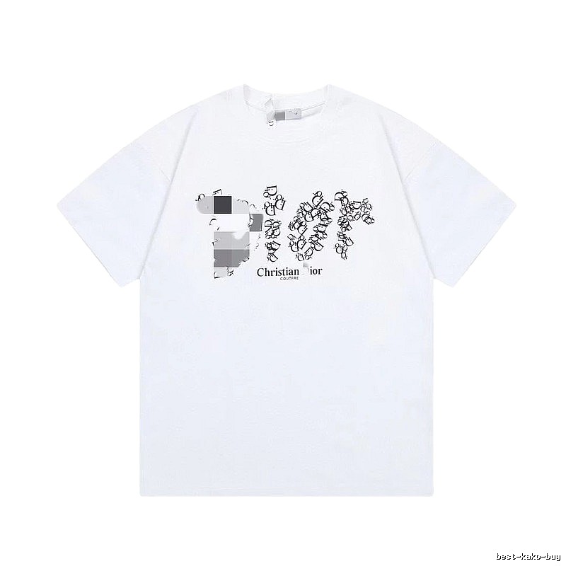 Dior Monogram All-Over Printed Trendy White T-Shirt