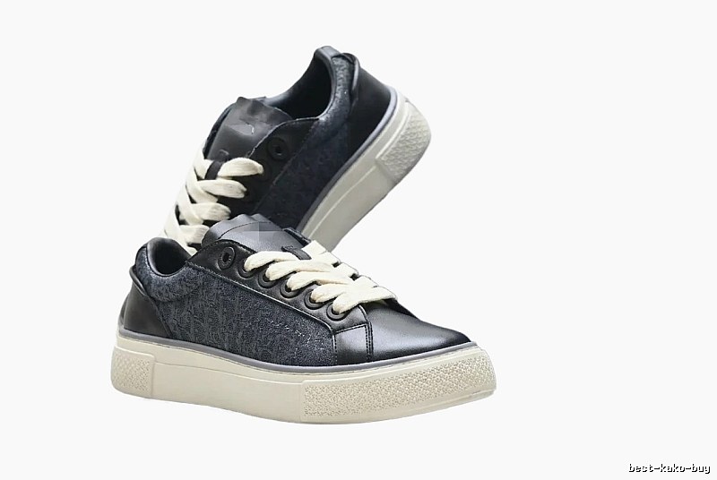 Dior monogram casual style black shoes