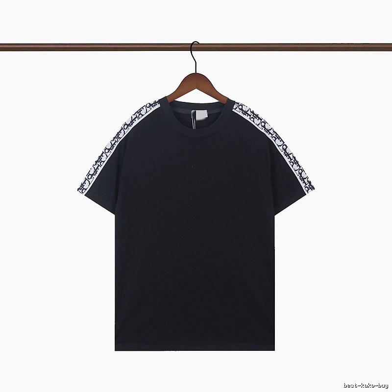 Dior Monogram Webbing Cool Street Style Black T-Shirt