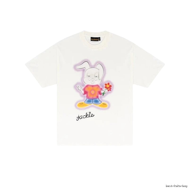 DREW Cartoon Rabbit Street Style Off-white T-shirt