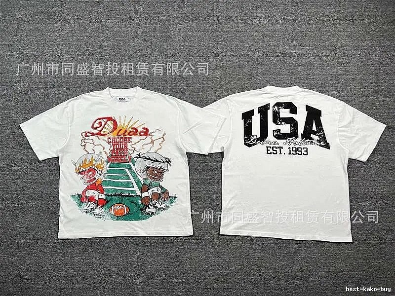DUAA American Football Vintage Style White T-shirt