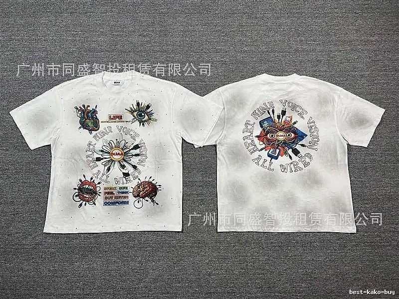 DUAA Organ Print Street Style White T-shirt