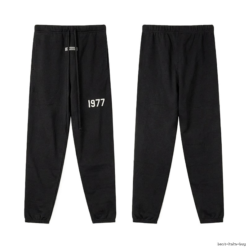 ESSENTIALS 1977 Minimalist Style Black Pants