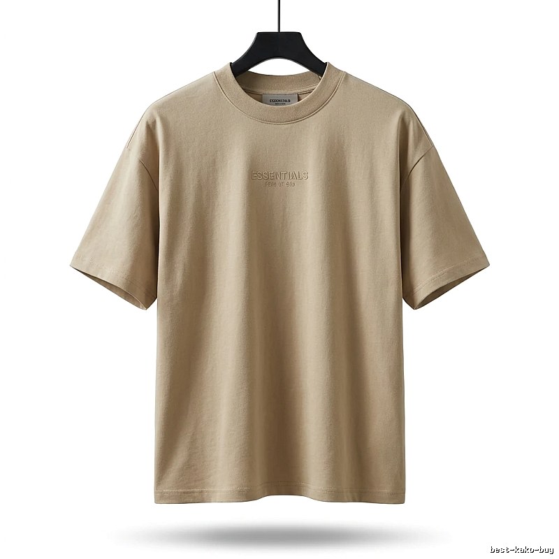 ESSENTIALS Basic Khaki Short Sleeve