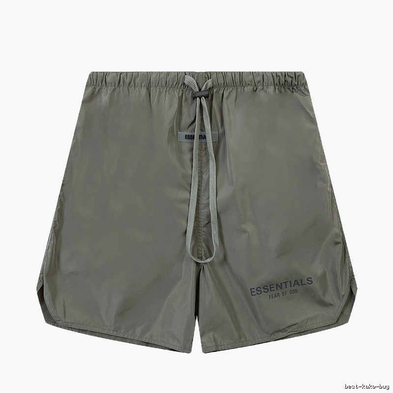 ESSENTIALS casual style military green shorts