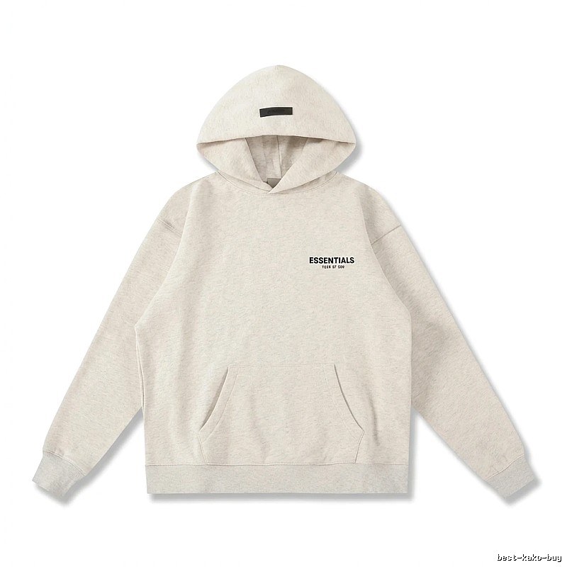 ESSENTIALS minimalist light beige hoodie