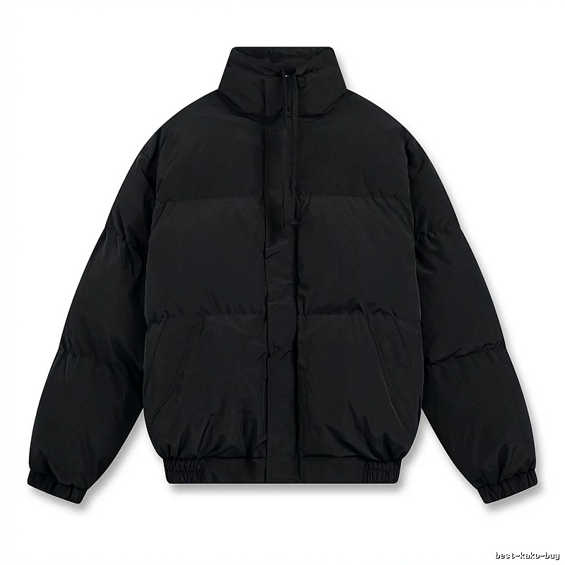 ESSENTIALS minimalist style black cotton-padded jacket