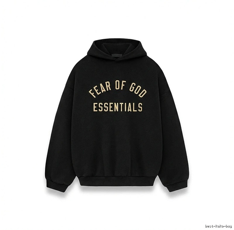 ESSENTIALS minimalist style black sweatshirt