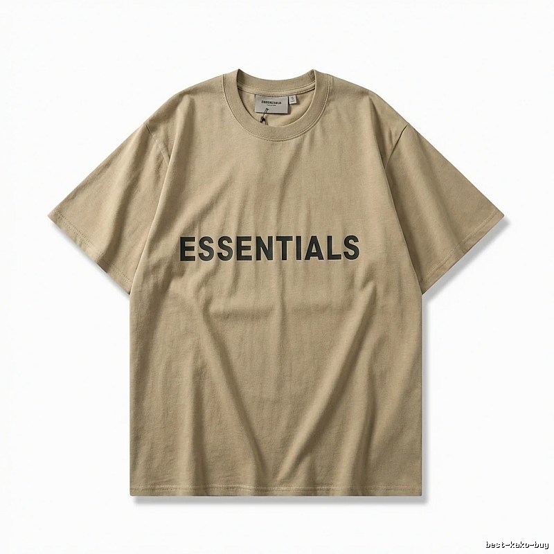 ESSENTIALS minimalist style khaki T-shirt