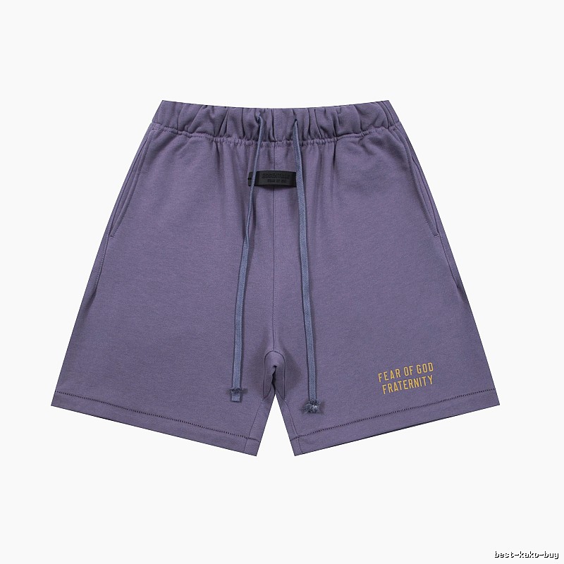 ESSENTIALS minimalist style light purple shorts