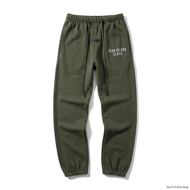 ESSENTIALS Minimalist Style Military Green Sweatpants