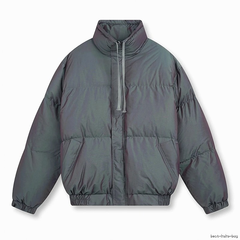 ESSENTIALS trendy and cool style dark gray cotton-padded coat