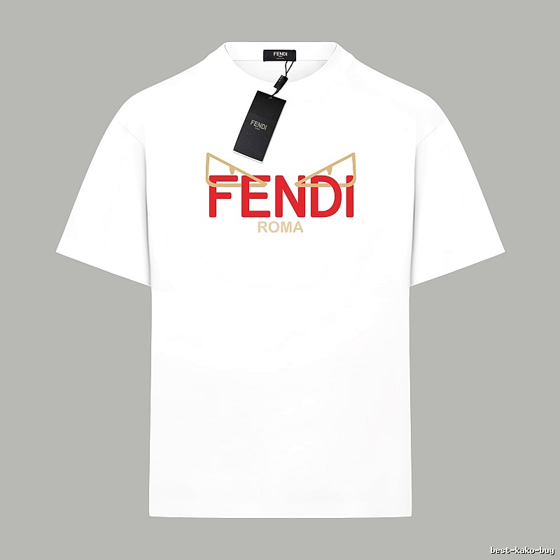 Fendi Roma series simple style white T-shirt