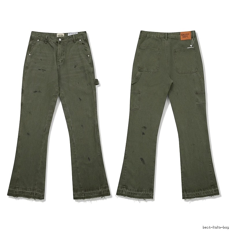 Gallery Dept. Distressed Style Military Green Utility Pants