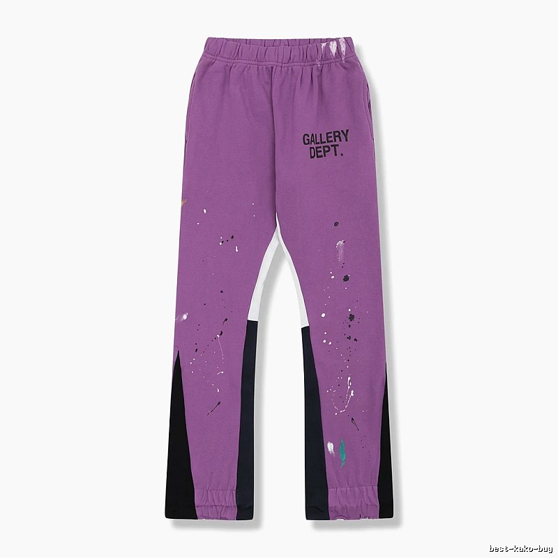 Gallery Dept. Trendy Splashed Ink Purple Sweatpants