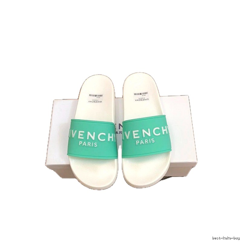 Givenchy Trendy Letter Mint Green Slides