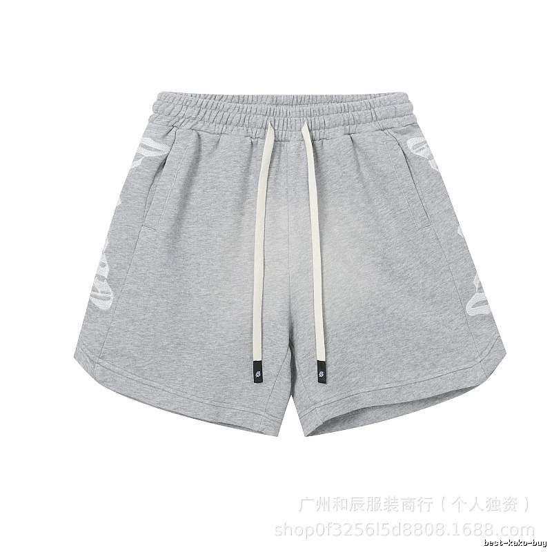 Godspeed Print Street Style Light Gray Casual Shorts