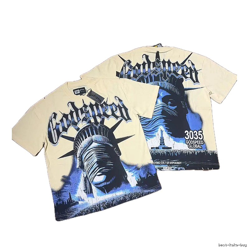 Godspeed Statue of Liberty Dark Style Beige T-Shirt