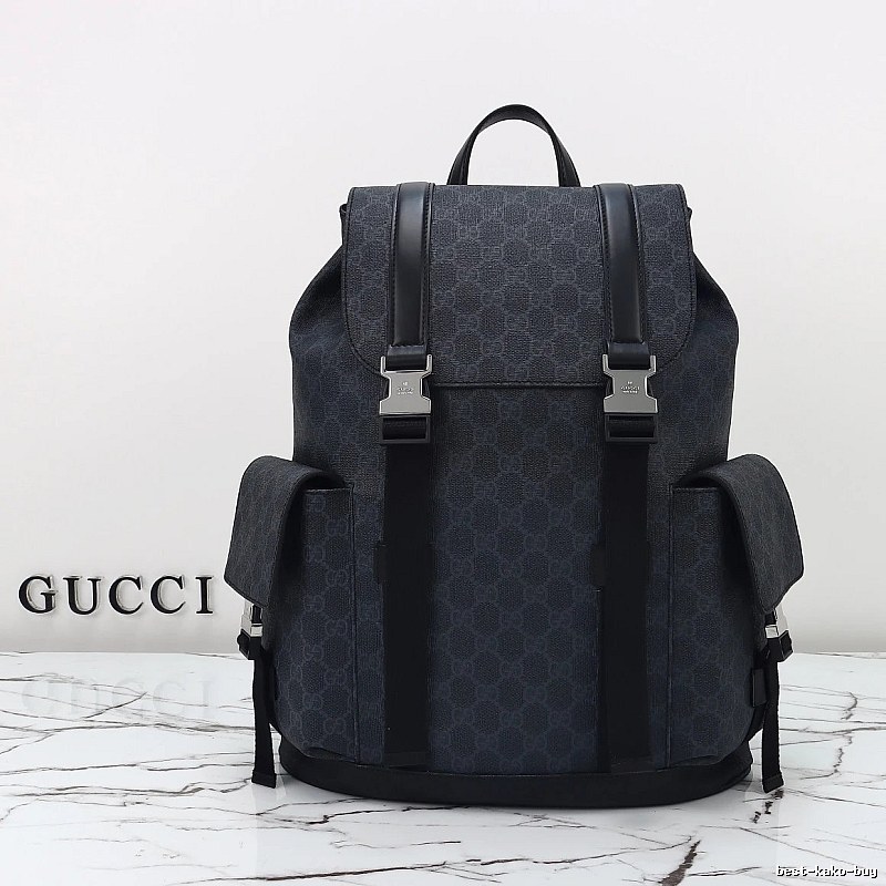 Gucci Black Gucci Monogram Backpack Backpack for Casual Outfits