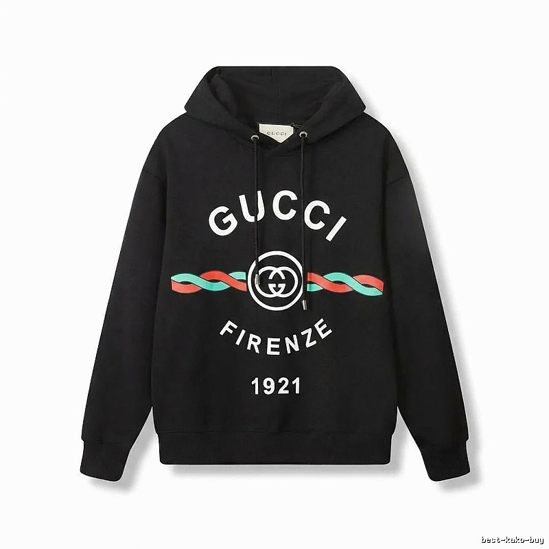 Gucci retro-style black hoodie