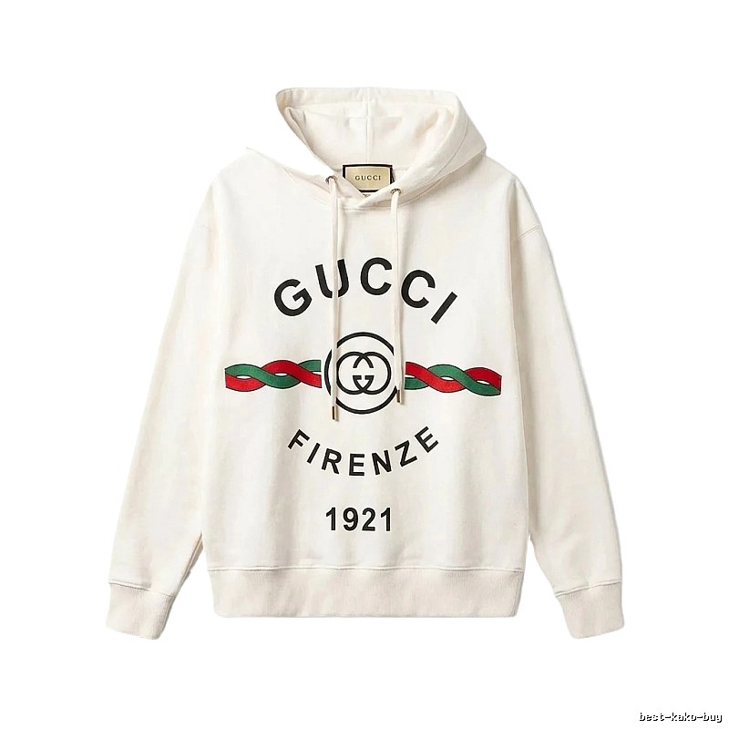Gucci retro-style white hoodie