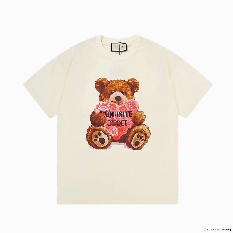 Gucci Teddy Bear Print Casual Off-white T-shirt