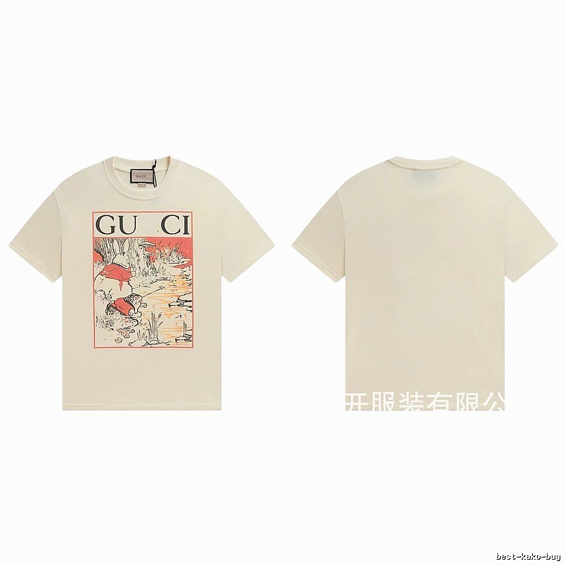 Gucci Vintage Style Illustration Print Off-white T-shirt