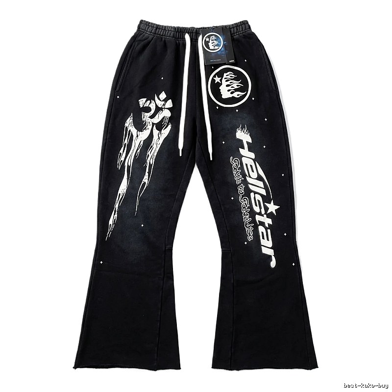 Hellstar dark style black long trousers