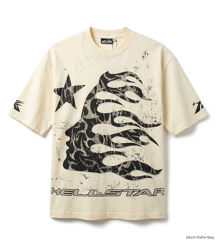 Hellstar Flame Wind Beige T-shirt