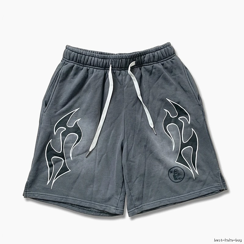 Hellstar Flame Wind Grey Shorts