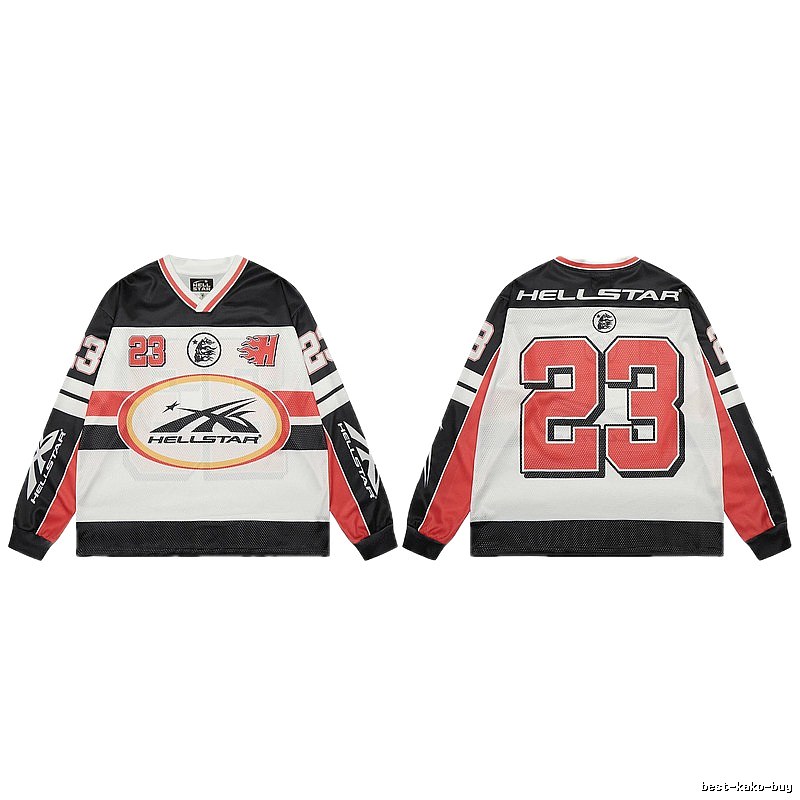Hellstar No.23 American Street Style Black and Red Jersey