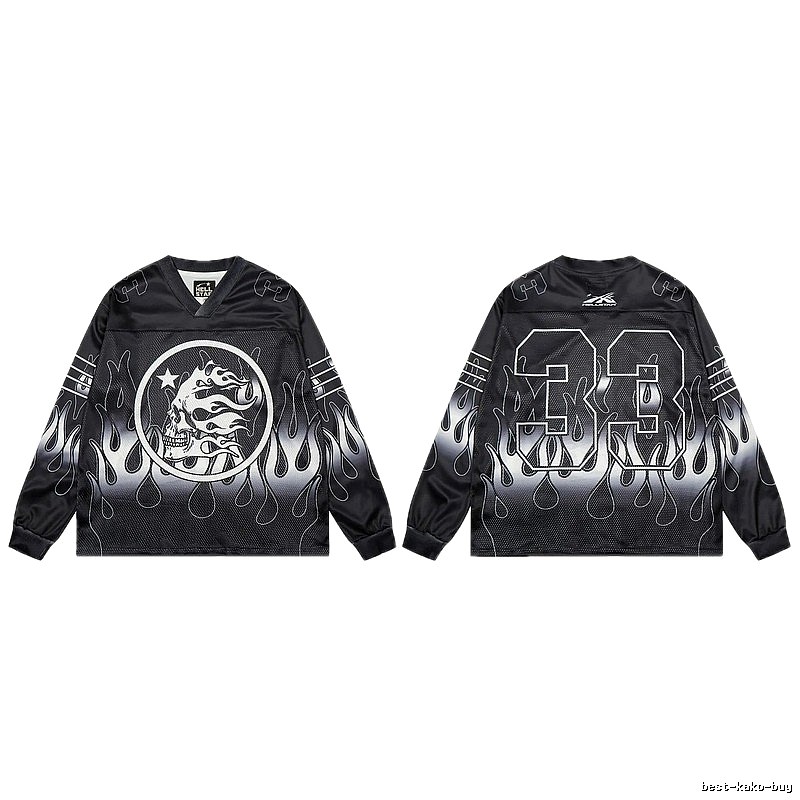 Hellstar Skull Flame High Street Black Jersey