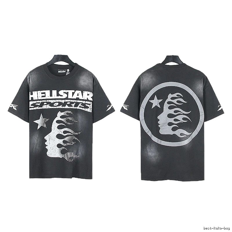 Hellstar Sporty Street Style Black Short Sleeve T-Shirt