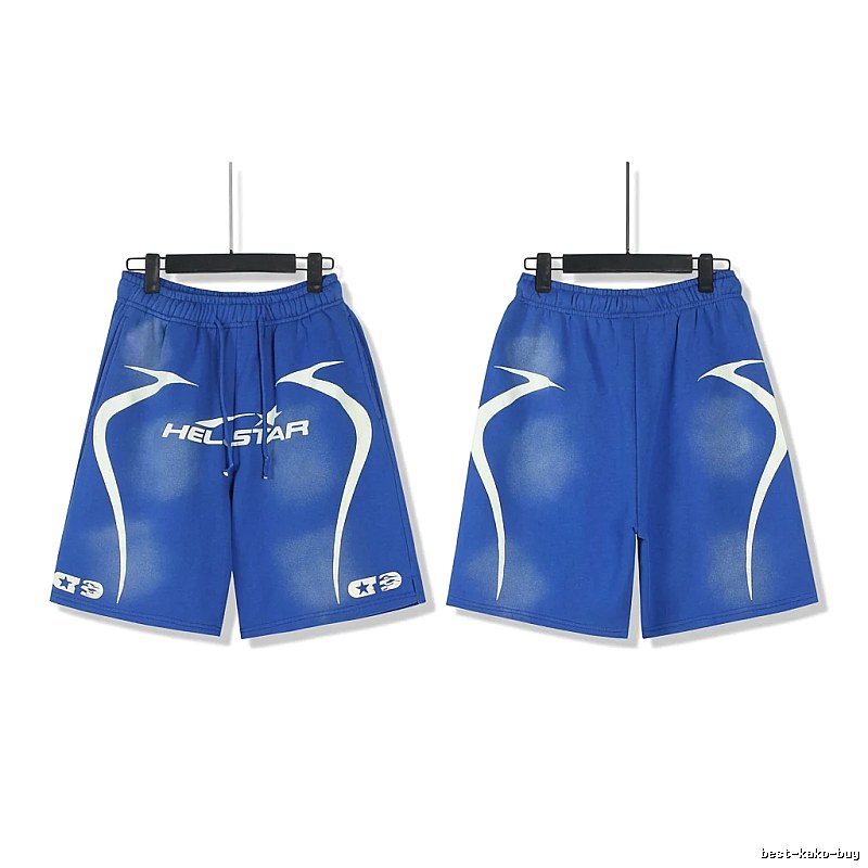 Hellstar trendy brand sporty blue shorts