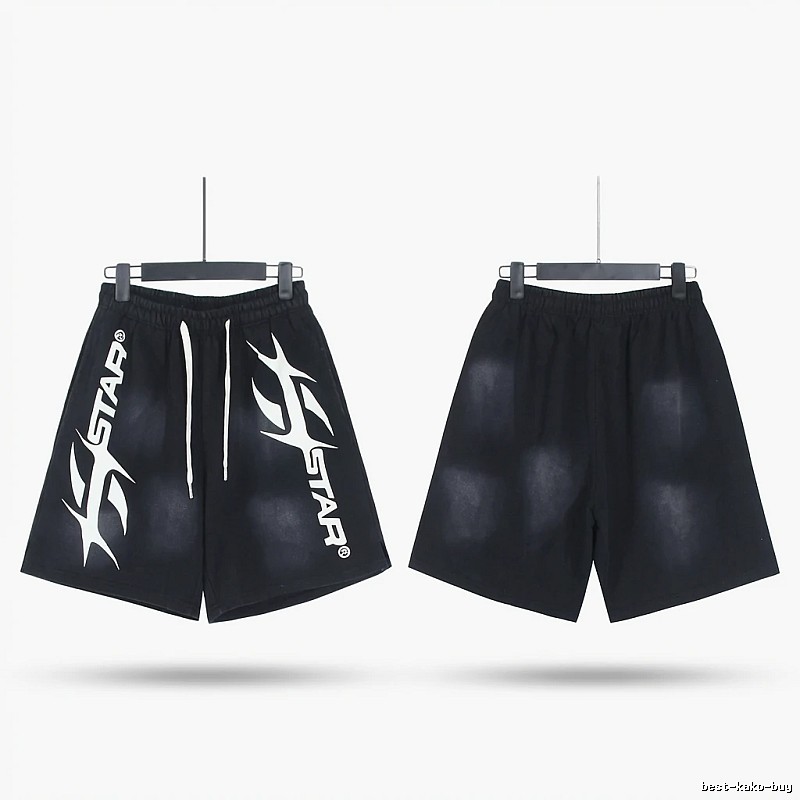 Hellstar Trendy Style Black Shorts