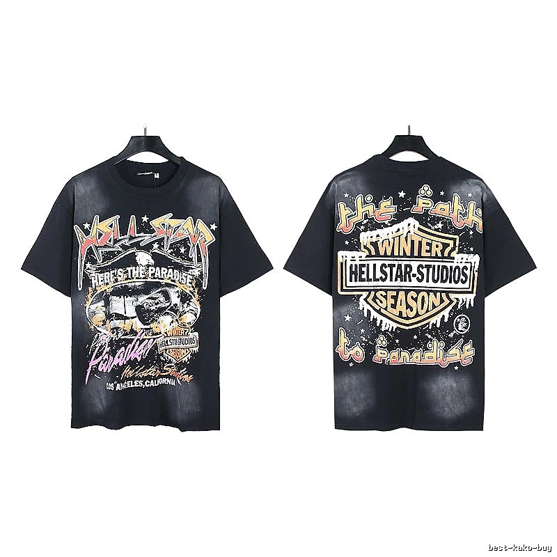 Hellstar Winter Collection Vintage Style Black T-Shirt
