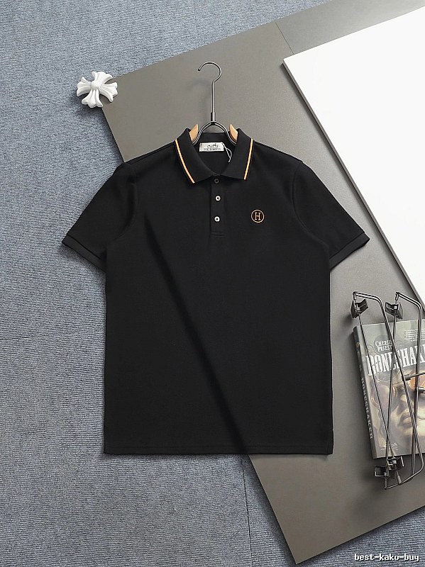 Hermès Classic Wind Black Polo Shirt