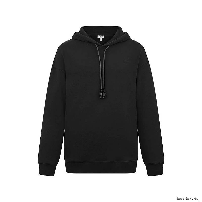 Hoodie with Plain Black Pullover Hoodie with Zip Detail